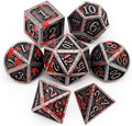 Haxtec Bloodstained Metal DND Dice Set Blood Polyhedral D&D Dice Compatible by HaxtecDice
