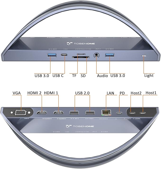TobenONE MacBook Docking Station Dual Monitor 4K - Image 7