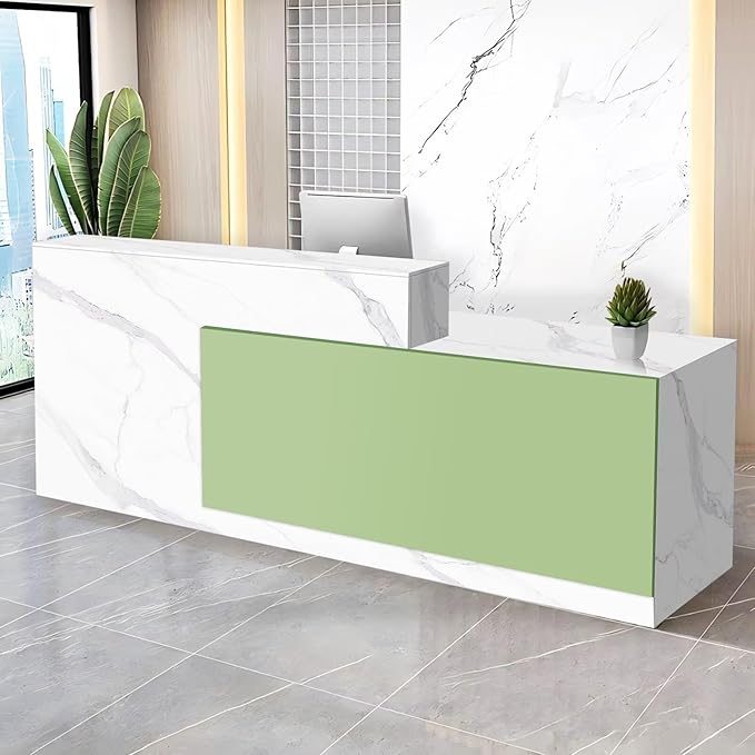 Reception Desk with Counter Modern Checkout Counter with Lockable Drawer by Unknown