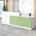 Reception Desk with Counter Modern Checkout Counter with Lockable Drawer by Unknown