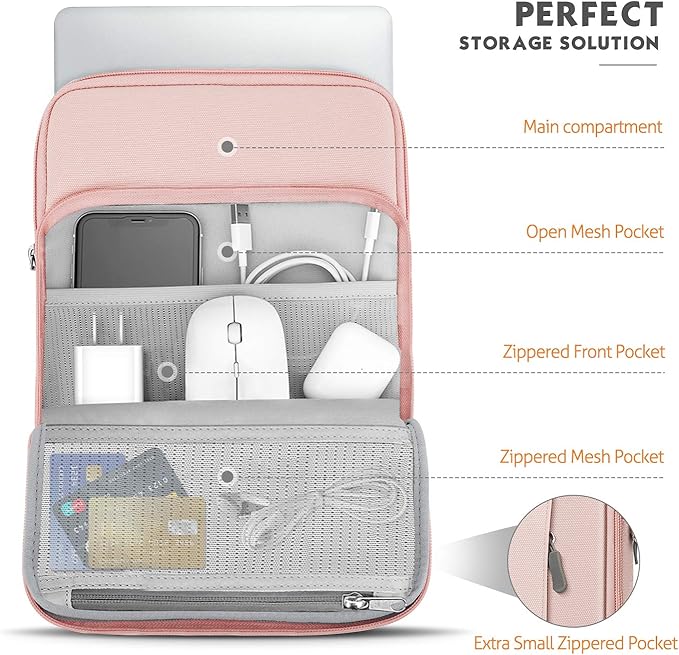 MoKo Laptop Sleeve Bag for 13.3-14 Inch, Notebook Carrying Case - Image 6