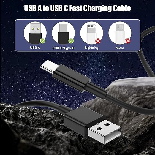 3-Pack Black USB A to USB C Cable，USB to USB C Car Carplay Cable - Image 5