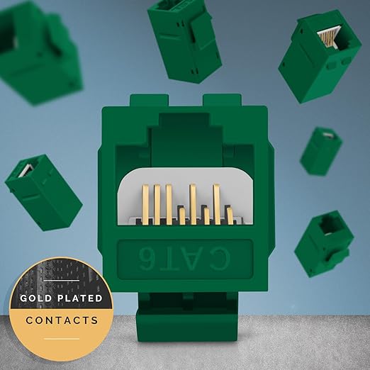 Everest Cat6 RJ45 Keystone Coupler in Green - Image 5