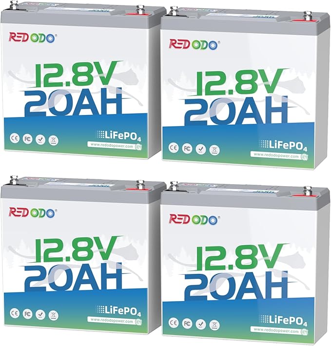 Redodo 12V 20Ah LiFePO4 Battery, 4000+ Deep Cycles Lithium Battery by PrimeDayRedodoSaveup55