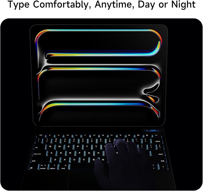 nimin Keyboard Case for iPad Pro 13 inch 2024, Magnetic Attach, 7-Color - Image 9