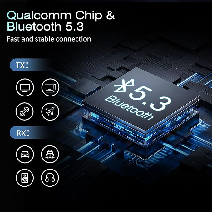 Bluetooth Transmitter Receiver, 2-in1 Wireless Adapter - Image 6