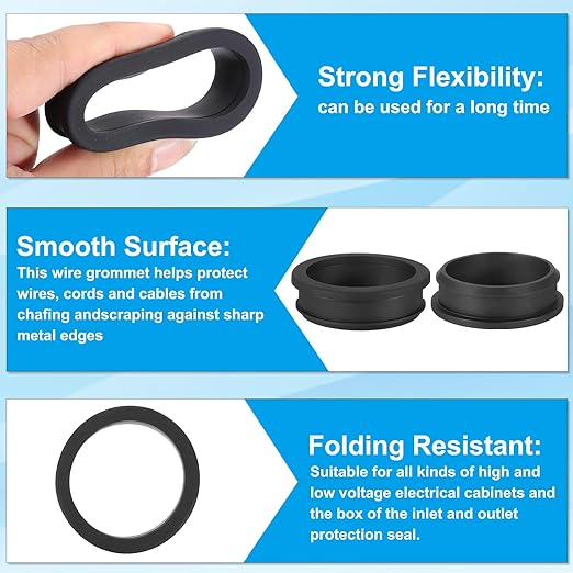 PATIKIL 52.6mm / 2-1/16 Inch Drill Hole, 1-13/16 Inch ID Rubber Grommets - Image 3