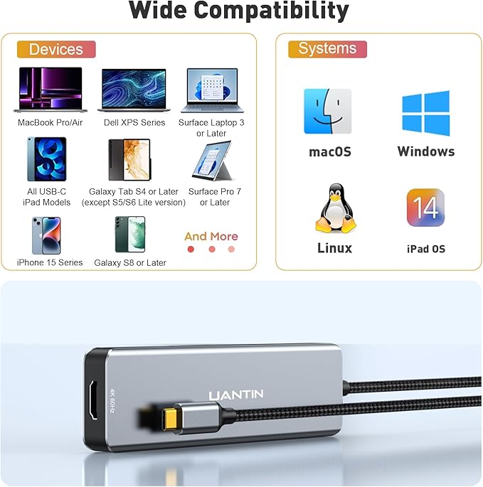 9-in-1 USB C Hub, 4K60Hz HDMI Multiport Adapter - Image 7