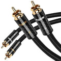 TODN HiFi RCA Cables Audiophile 2 RCA Male to Male Shielded Audio Cable by TODNAudio