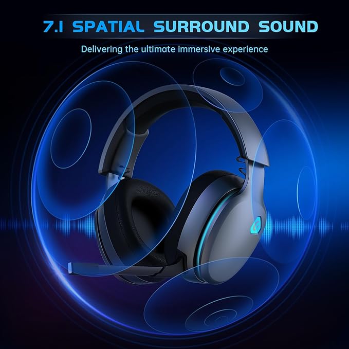 2.4GHz Wireless Gaming Headset for PS5, PS4 Fortnite & Call of Duty/FPS Gamers - Image 2