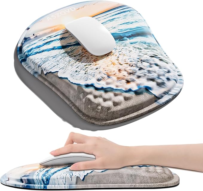 Mouse Pad with Wrist Rest, Ergonomic Mousepads with Wrist Support, Soft Lycra by Unknown