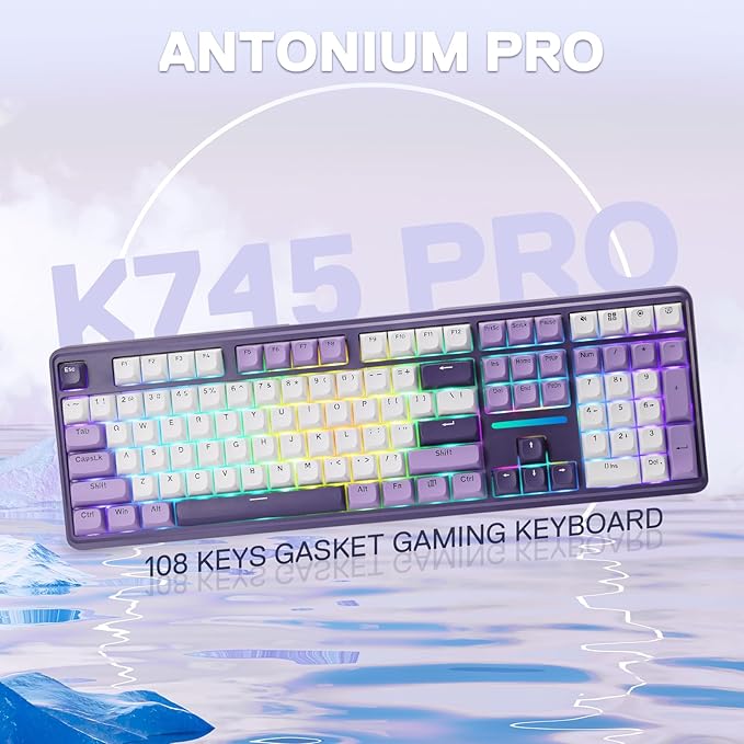 Redragon K745 PRO Wireless Gasket RGB Gaming Keyboard, 108 Keys Mechanical - Image 9