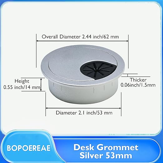 Desk Grommet 2-1/16", Desk Cord Hole Cover, Cable Grommet ABS Plastic, Desk - Image 9