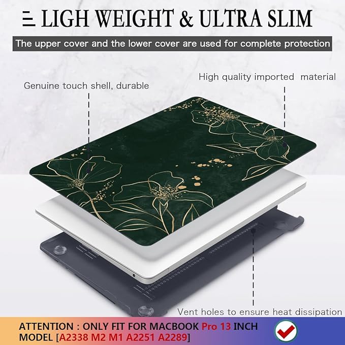 CISSOOK Case for MacBook Pro 13 Inch M2 M1 Chip A2338 A2251 A2289 Model - Image 5