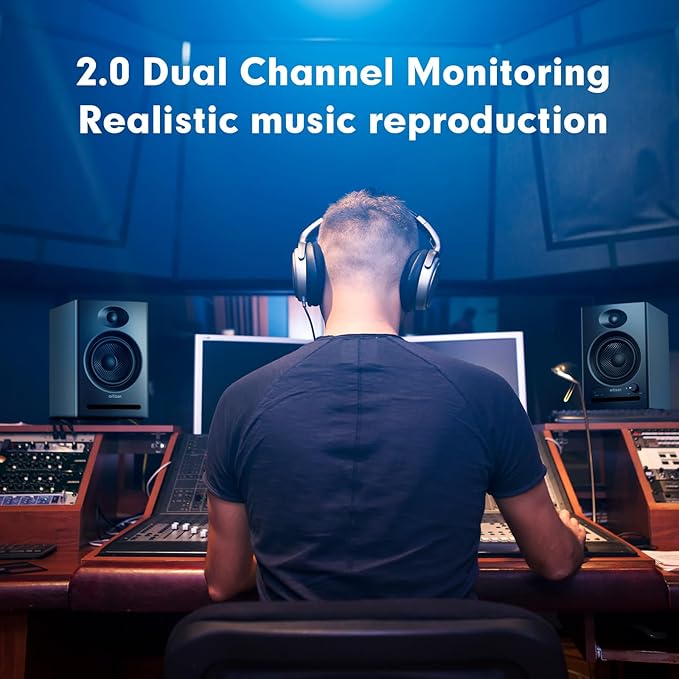 Ortizan C7 Dual-Mode 2.0 Studio Monitors, Active Monitor Speakers - Image 6