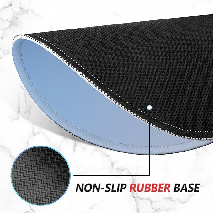 ITNRSIIET Mouse Pad Non-Slip Rubber Base Smooth Surface Stitched Edges - Image 4