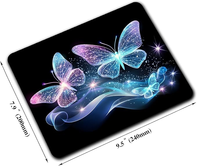 Blue Glitter Butterfly Mouse Pads - Image 2