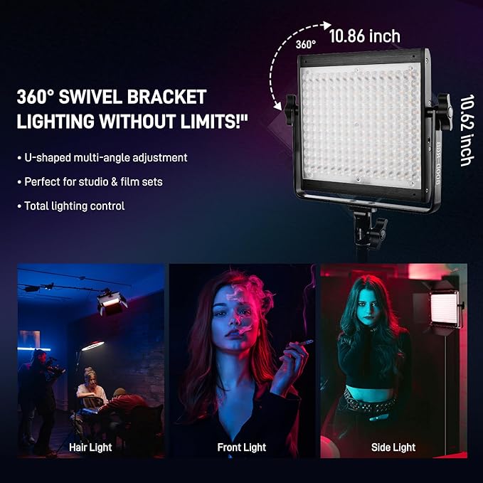 GVM 800D RGB LED Video Light, 2026 Upgraded Panel Light - Image 6