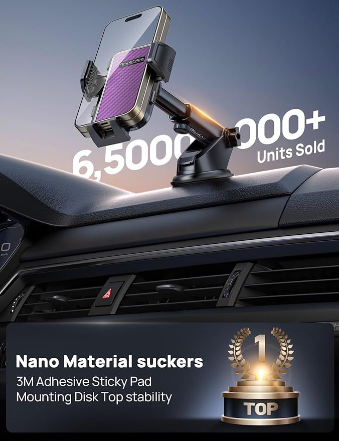 Dashboard Phone Holders for Your Car Car Cell Phone Holder, Non-Slip Silicone - Image 2