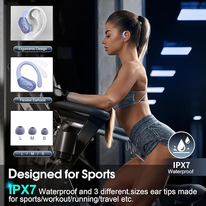 Wireless Earbuds 75hrs Bluetooth 5.4 Headphone Sport, 2025 Bluetooth Earbuds - Image 3