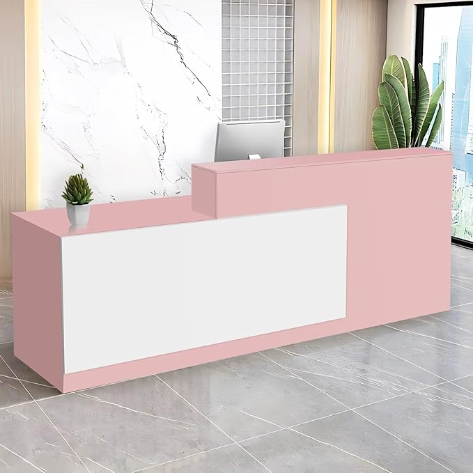 Reception Desk with Counter Modern Checkout Counter with Lockable Drawer by Unknown
