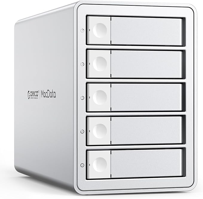 ORICO Daisy-Chain 5-Bay Hard Drive Enclosure External USB 3.2 Gen 2 Aluminum by PioneerDataSolutionPowerYourFuture