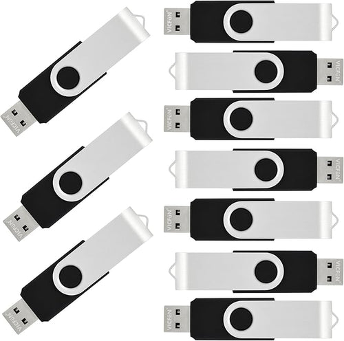 10 Pack 16GB USB Flash Drives 16GB Flash Drive Pack USB 2.0 Swivel USB Thumb by VICF%C3%BCN