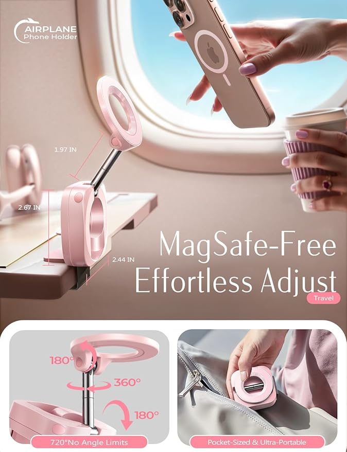 LISEN Airplane Phone Holder Travel Essentials - Image 2