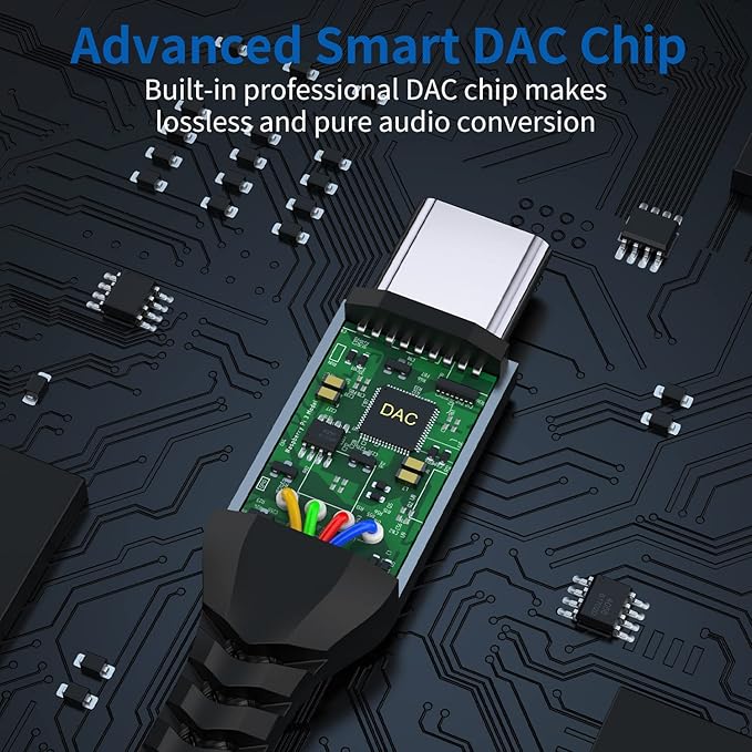 USB Type C to 3.5mm Female Headphone Jack Adapter, USB C to Aux Audio Dongle - Image 5
