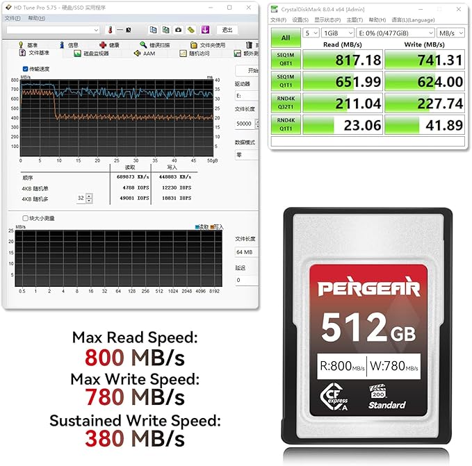 Pergear 512GB CFexpress Type A Memory Card, 8K 30P Recording, - Image 2