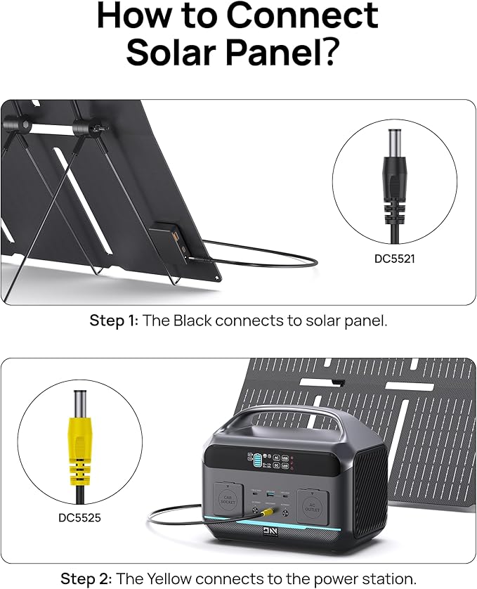 Portable Power Station with Solar Panel 100W, Solar Generator 1200W Peak - Image 7