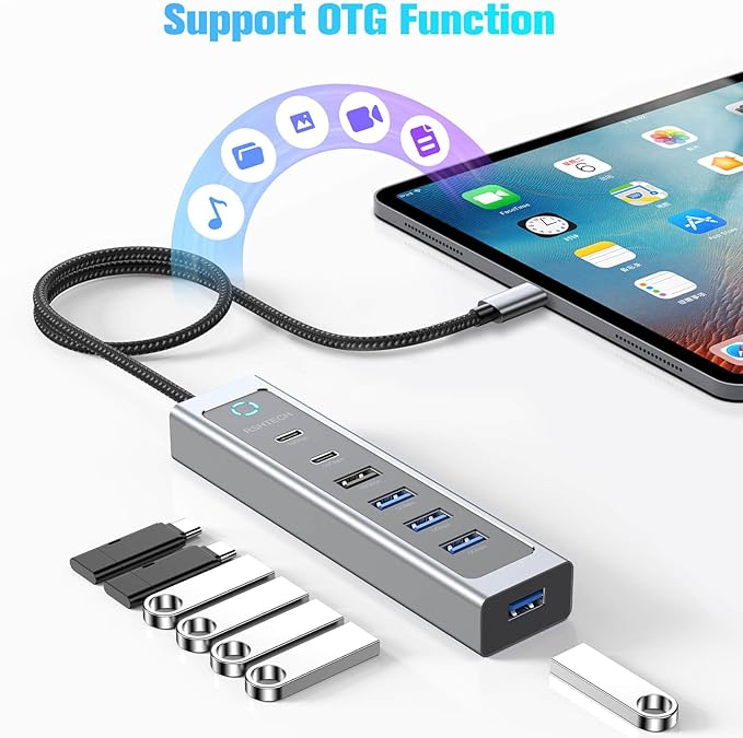 RSHTECH 7-Port USB C Hub Splitter 10Gbps - Image 5