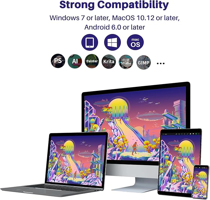 HUION Kamvas 24 Plus 2.5K QHD Graphic Drawing Tablet - Image 6