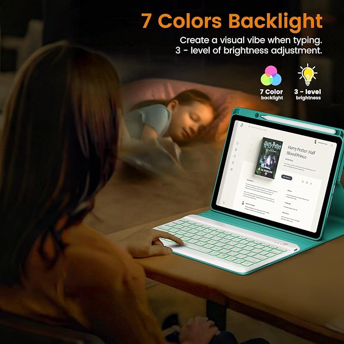OYEEICE Keyboard Case for iPad Pro 12.9 inch & New Air 13 inch M2, 7 Color - Image 4