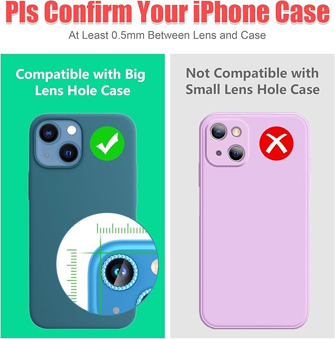 AGVEE 3+3 6 Pack for iPhone 15/15 Plus Camera Lens Protector, Bling Diamond & - Image 3