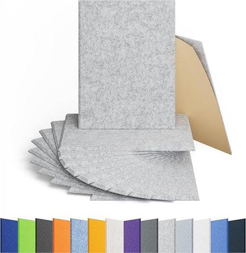 12 Pack Acoustic Panels Self Adhesive Sound Proof Foam, High Density Sound by Amantech