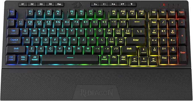 Redragon K515 PRO Shiva RGB Wireless Membrane Gaming Keyboard, 98 Keys - Image 9