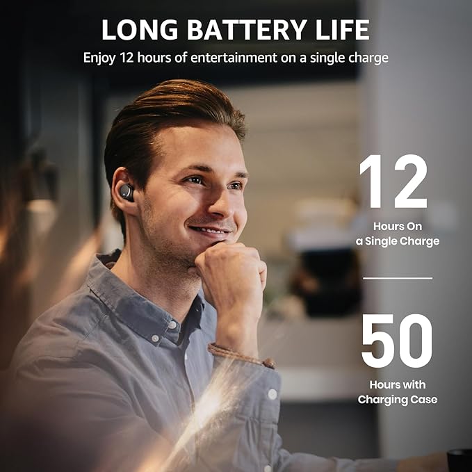 TOZO T6 Wireless Earbuds, Stereo Sound in Ear Headphones, 50 Hours Playtime - Image 3