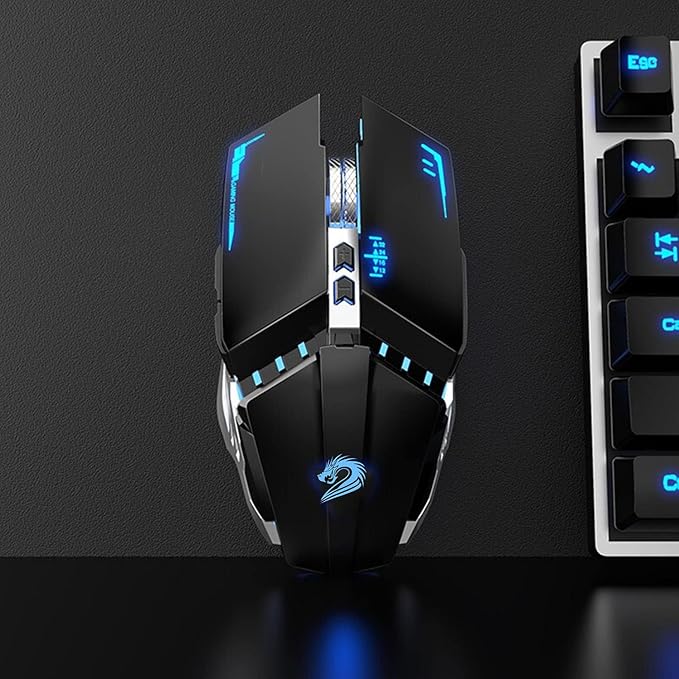 TENMOS T12 Wireless Gaming Mouse Rechargeable, 2.4G Silent Optical Wireless - Image 3