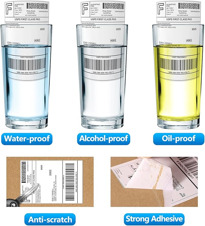 FungLam 80 Rolls 4x6 Direct Thermal Shipping Labels, 250 Labels Per Roll - Image 3