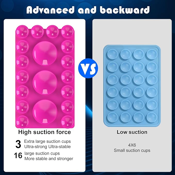 2024 Upgrade 2PCS Silicone Suction Cup Phone Case Adhesive Mount, Adhesive Grip - Image 2