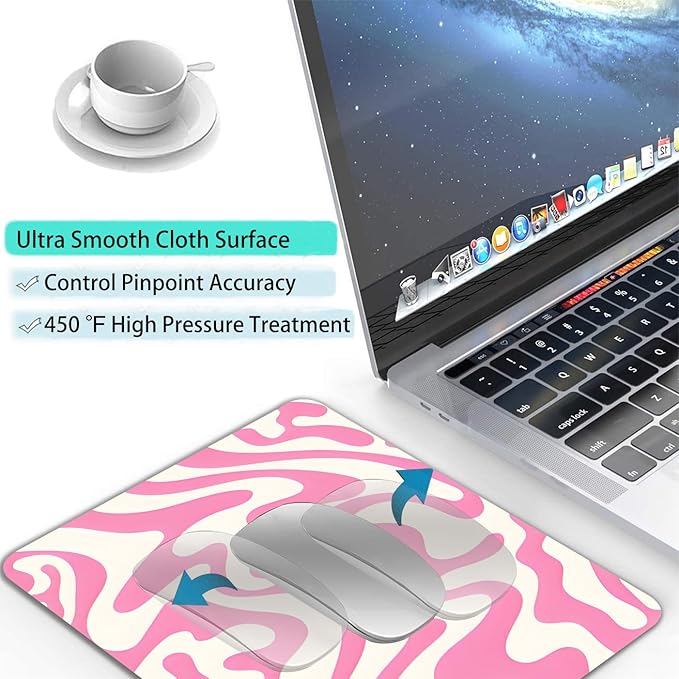 Abstract Pink Topographic Custom Mouse Pad - Image 4
