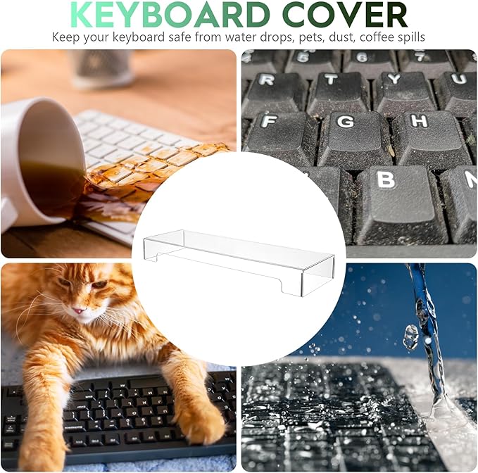 Tofficu Keyboard Cover Acrylic Covers Dust: Clear Computer Keyboard Cover - Image 5