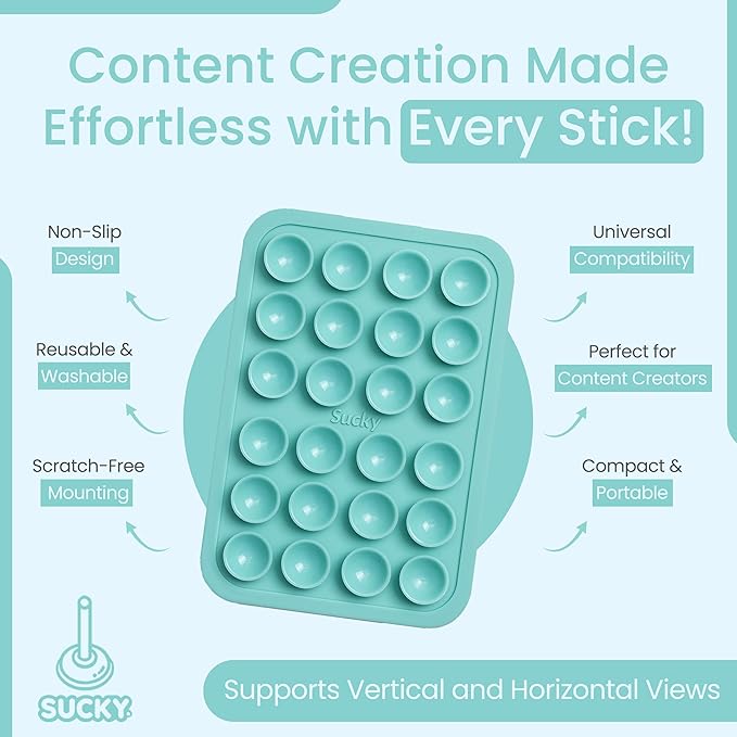 SUCKY Silicone Suction Phone Case Adhesive Mount - Image 4