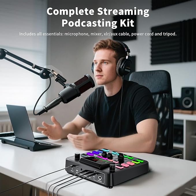 Podcast Equipment Bundle, PUPGSIS Audio Mixer - Image 4