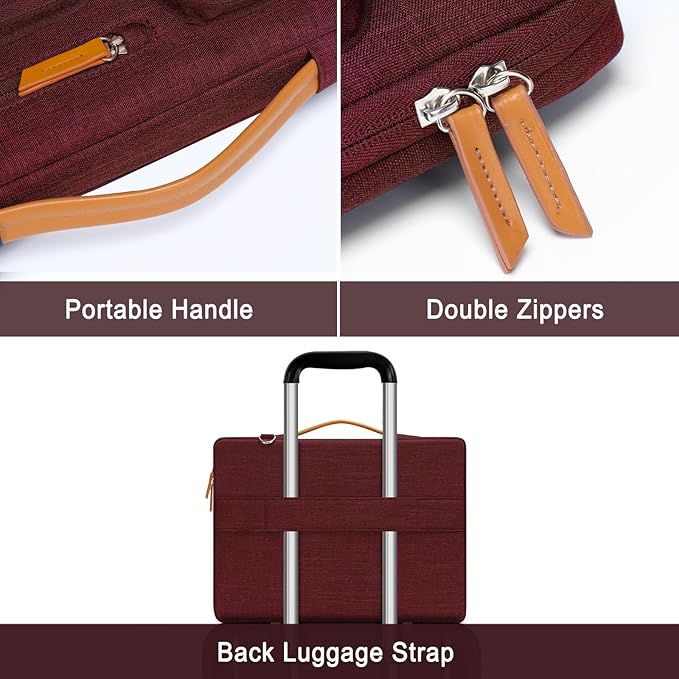 MOSISO 360 Protective Laptop Shoulder Bag, 17-17.3 inch Computer Bag Compatible - Image 4