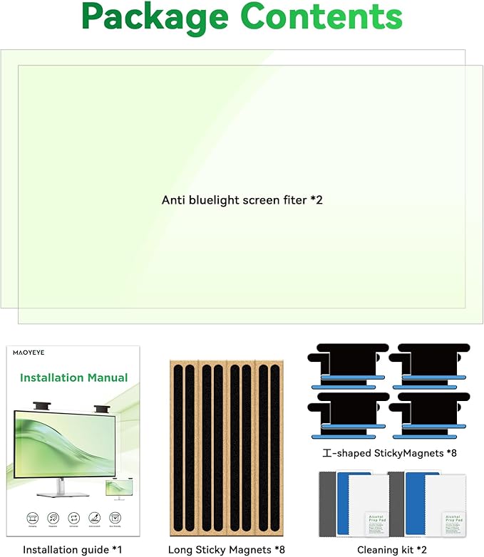 Magnetic 27 Inch Computer Anti Blue Light Screen Protector - Image 8