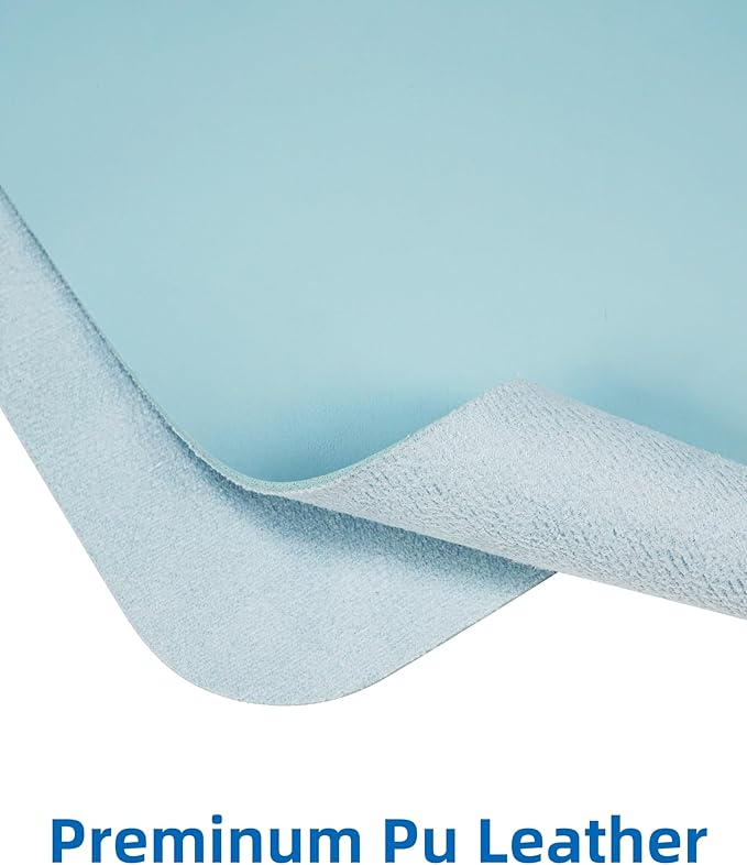Leather Desk Pad Protector, Mouse Pad, Office Desk Mat, Non-Slip PU Leather - Image 2