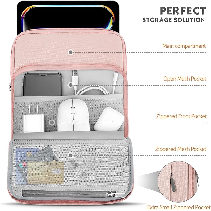 MoKo 12.9 Inch Tablet Sleeve Bag Carrying Case - Image 6