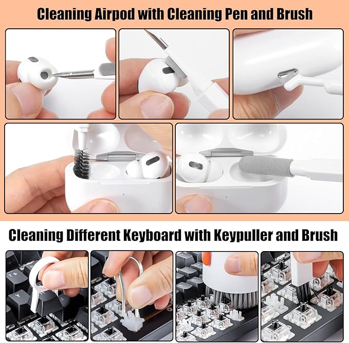 walrfid Laptop Phone Screen Cleaner Kit, Computer Keyboard Brush Cleaning Spray - Image 4